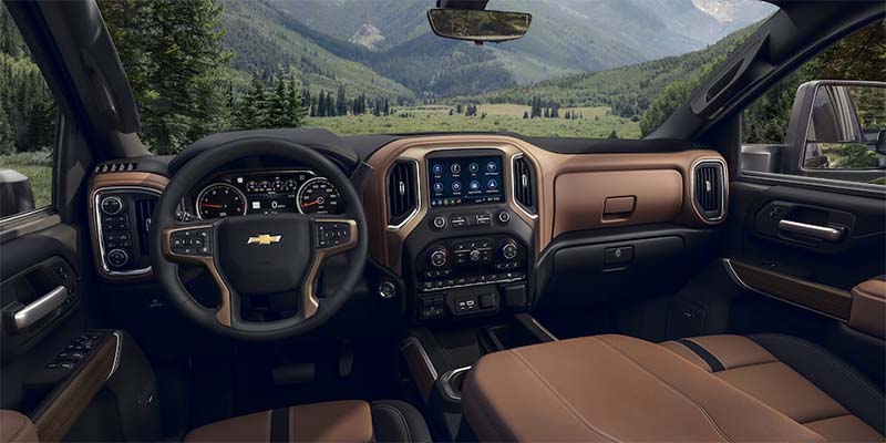 Interior view of a 2024 Silverado 2500 HD