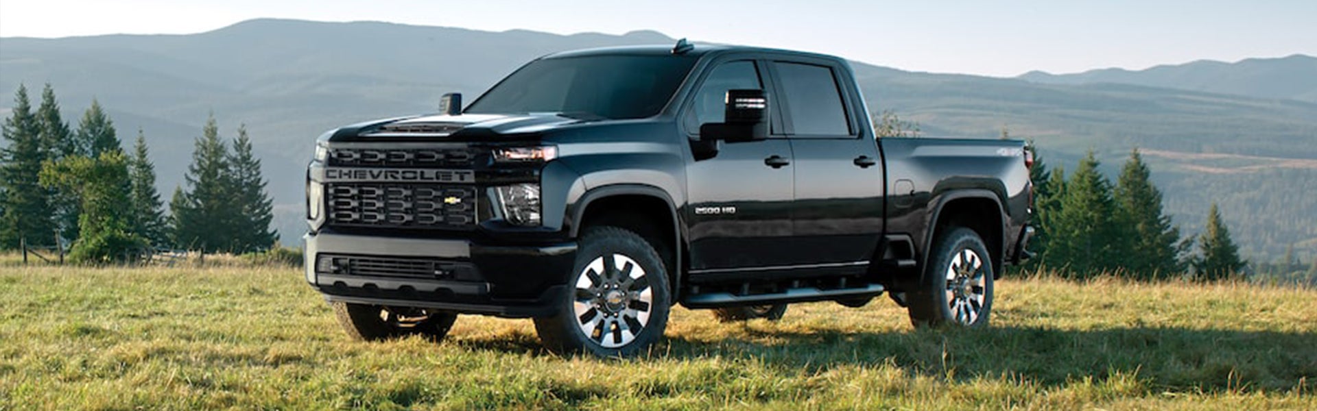 Photo of a 2024 Silverado 3500 HD parked on a grass terrain