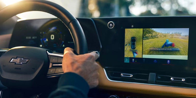 Close up view of the touchscreen of a 2025 Chevrolet Equinox
